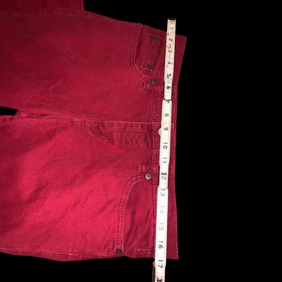 Lauren Ralph Lauren Red Skinny Jeans Size 8 Mid Rise Stretch Denim Pants - Picture 4 of 12